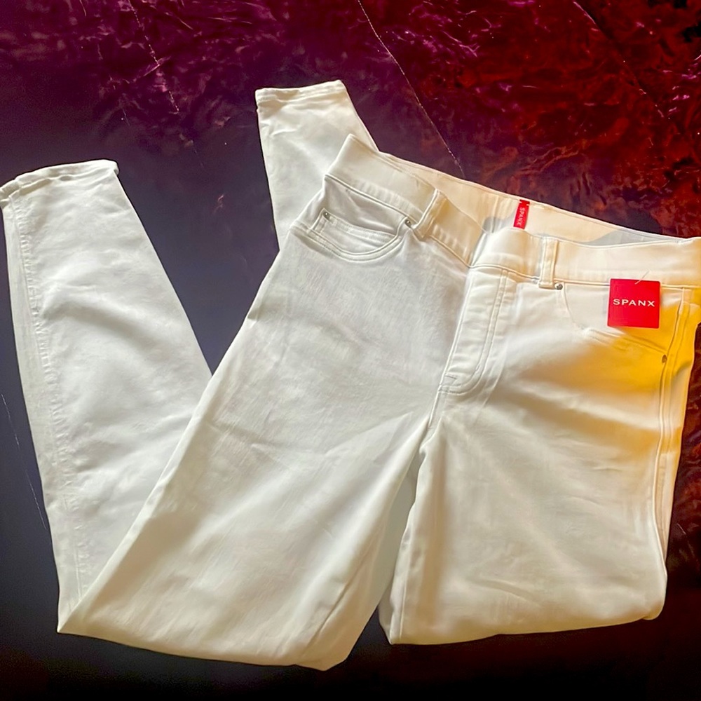 Brand new white Spanx! Never worn, perfect condition. So cute!